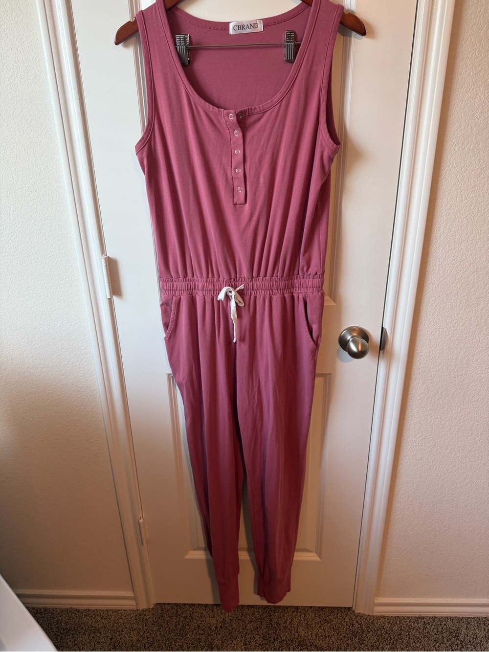⚡️Mauve Sleeveless Jumpsuit with Drawstring Waist